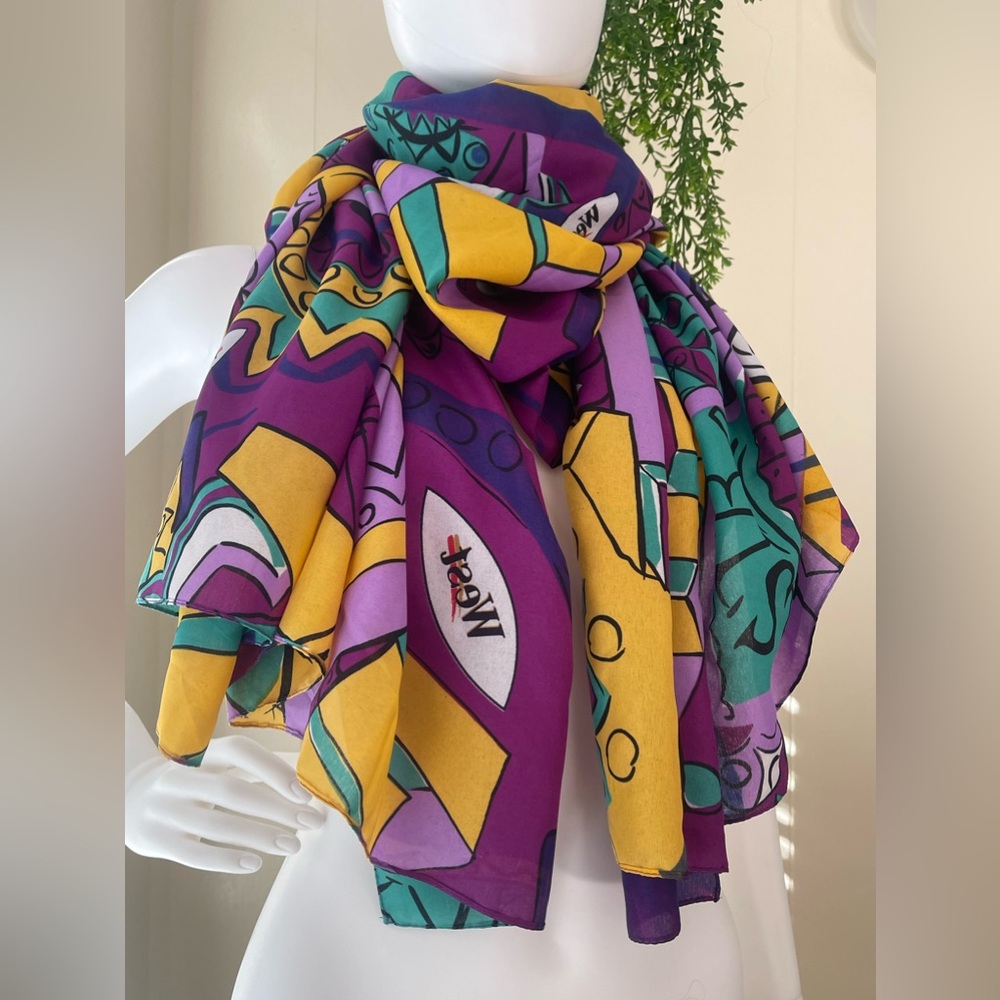 Vintage 62inch Abstract Scarf Astra West